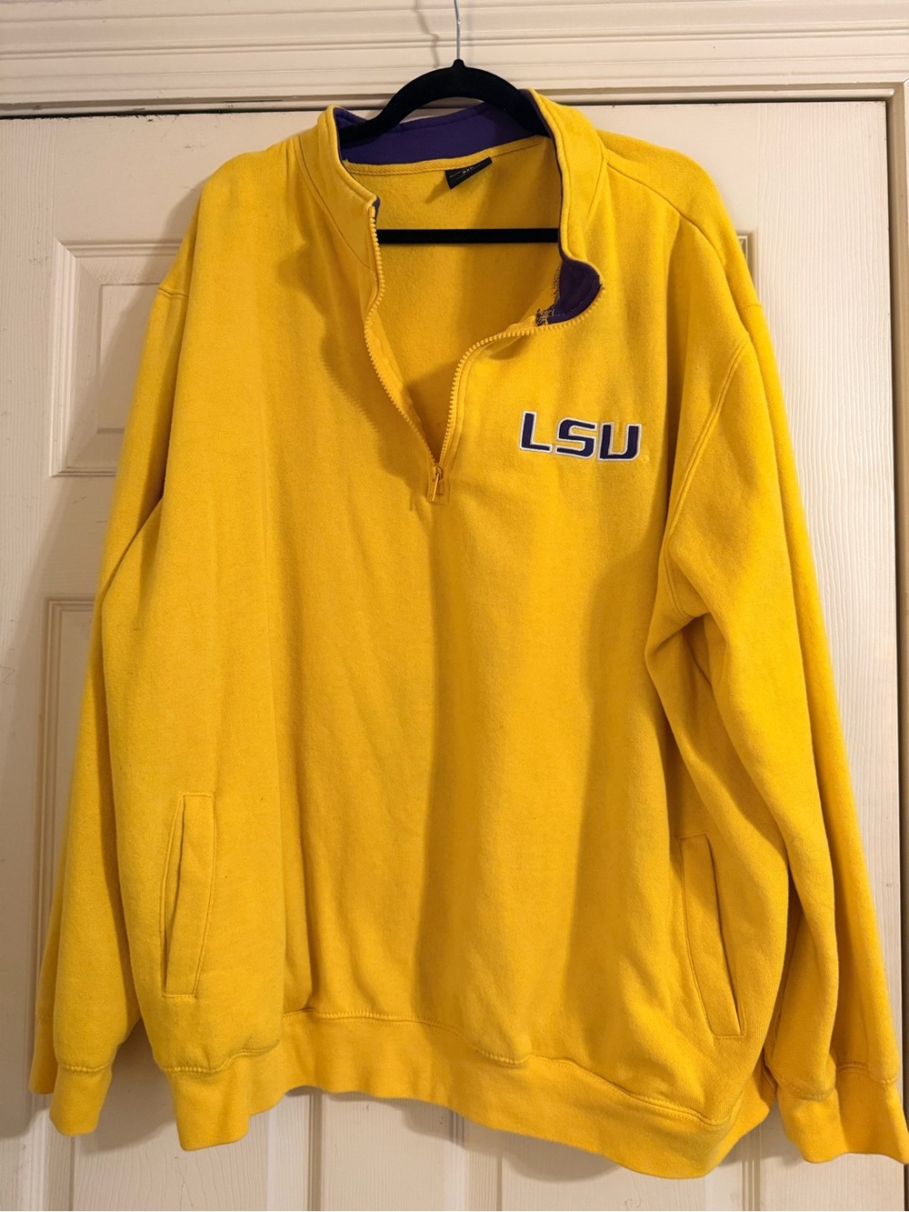 Colosseum LSU Yellow and Purple 1/4 Zip Pullover